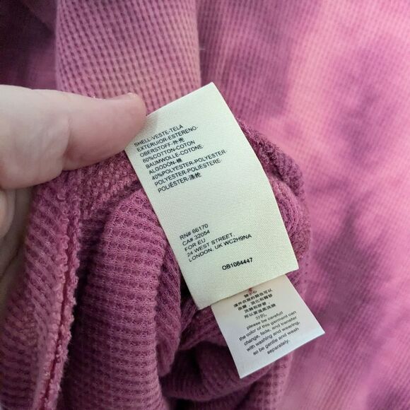 Anthropologie Pink Tie Dye Cowl Neck Waffle Knit Top NWT - Picture 4 of 5